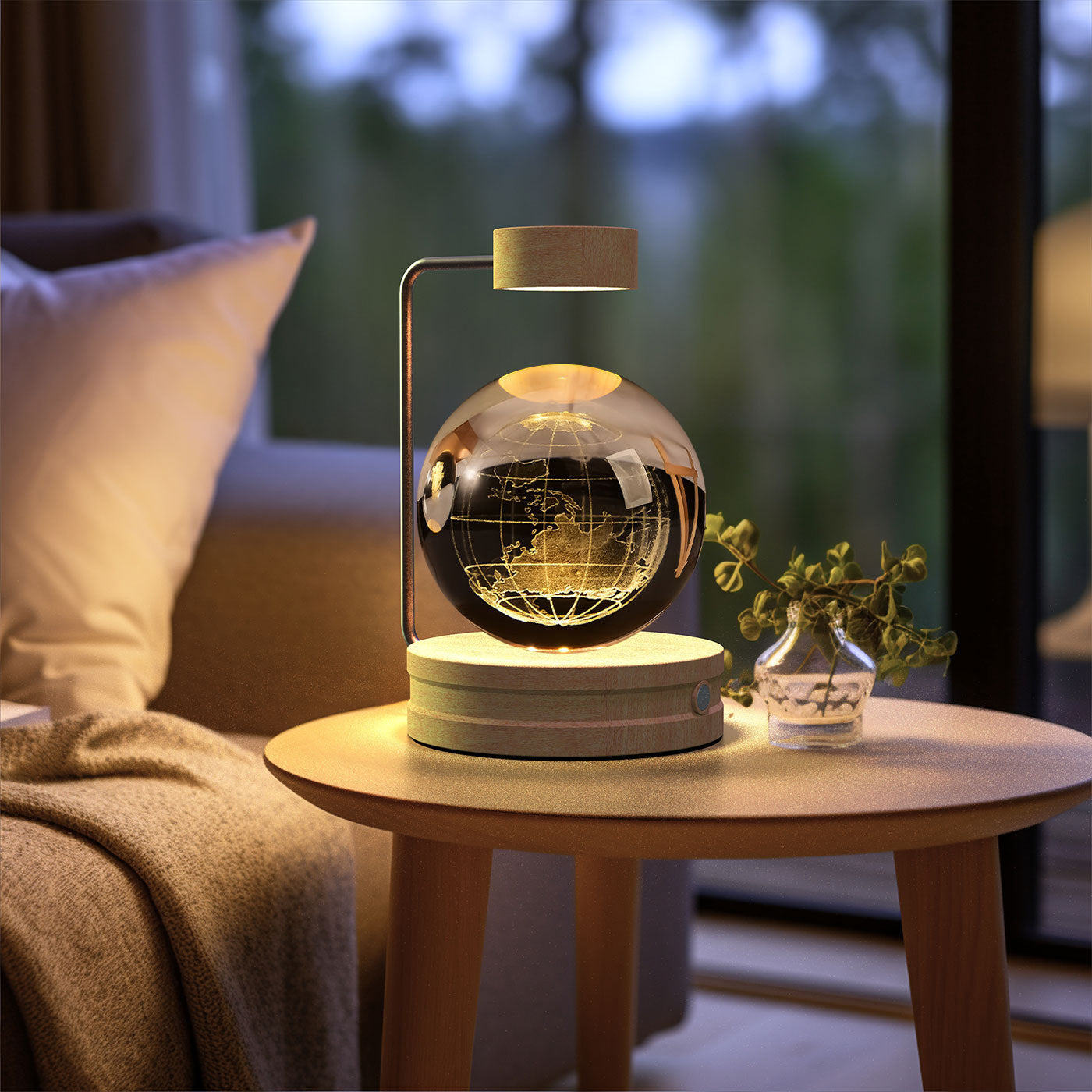 Crystal Ball USB Power Warm Bedside Light Birthday Gift Night Lamp