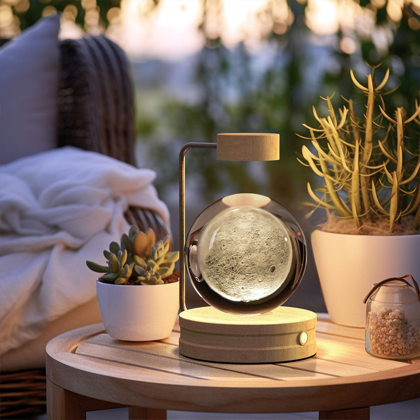 Crystal Ball USB Power Warm Bedside Light Birthday Gift Night Lamp